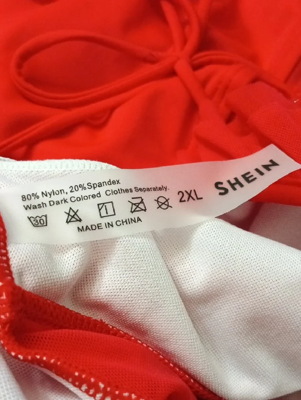 SHEIN Bright Red Ruffle One-Piece Swimsuit for Kids - Picture 8 of 8